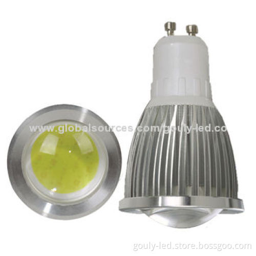 GU10 LED bulbs with COB 5w and 500lm pure white 6,000K